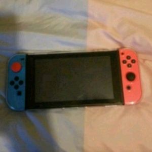 Nintendo Switch with clear case